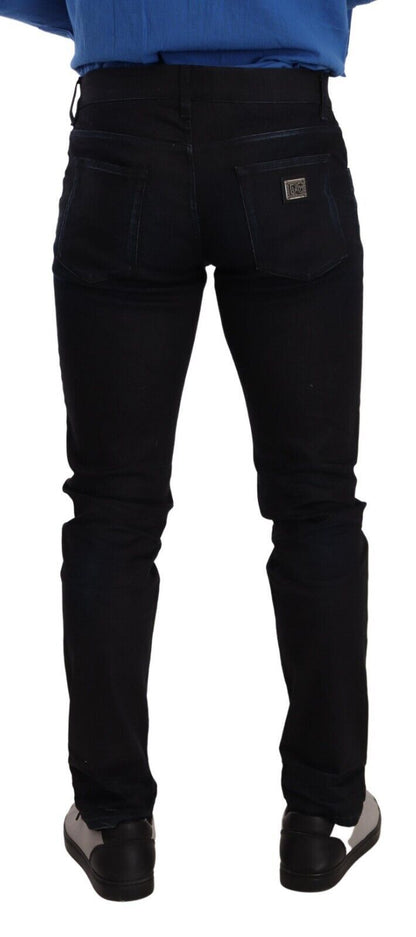 Dolce &amp; Gabbana - Jean skinny coupe slim - Bleu foncé