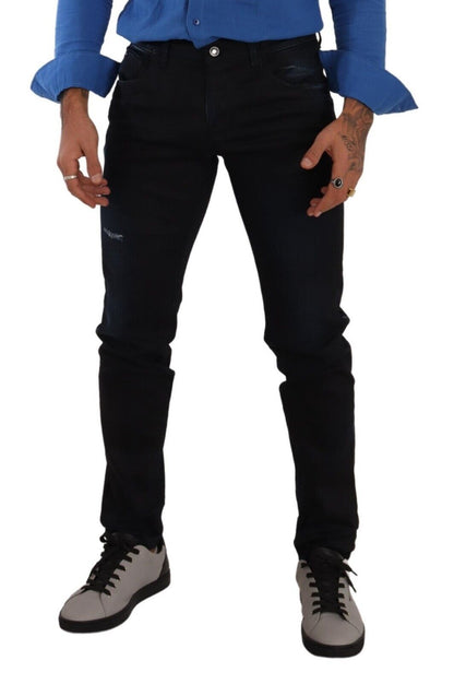 Dolce &amp; Gabbana - Jean skinny coupe slim - Bleu foncé