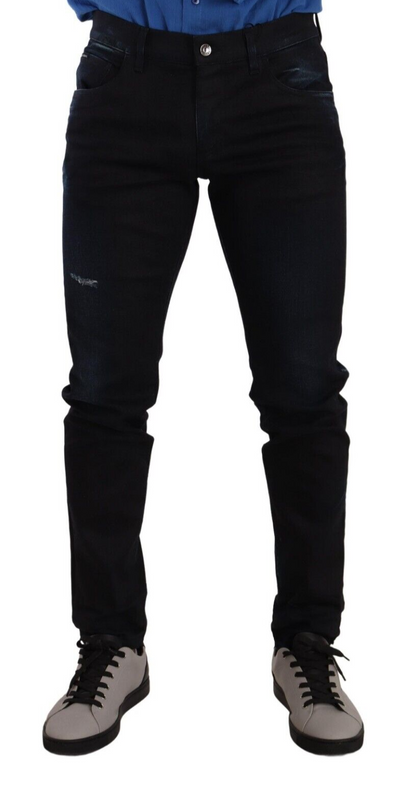 Dolce &amp; Gabbana - Jean skinny coupe slim - Bleu foncé