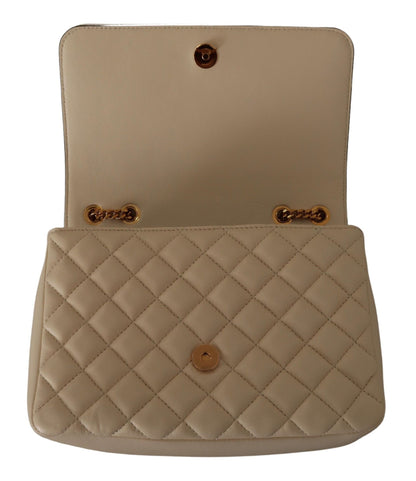 Versace Bolso de hombro Medusa de piel de napa blanca