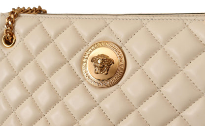 Versace Bolso tote Medusa de piel de napa blanca