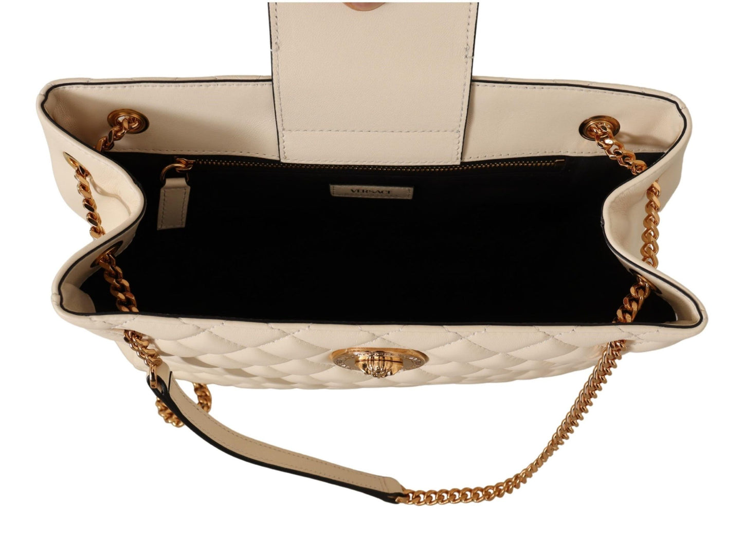 Versace Bolso tote Medusa de piel de napa blanca