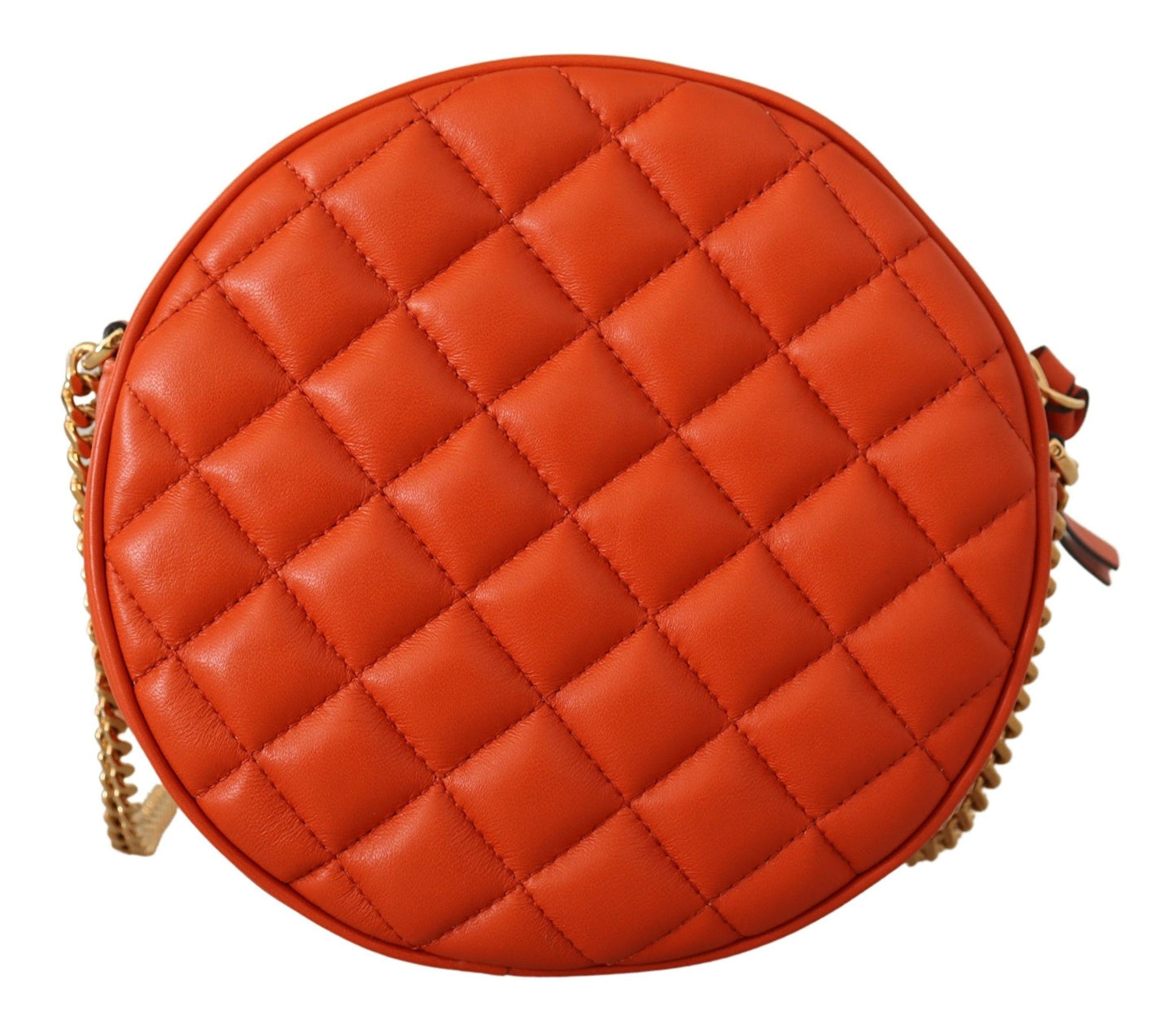 Versace Bolso bandolera redondo Medusa de piel de napa roja