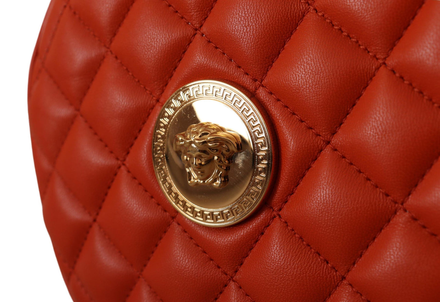 Sac bandoulière rond en cuir nappa Versace