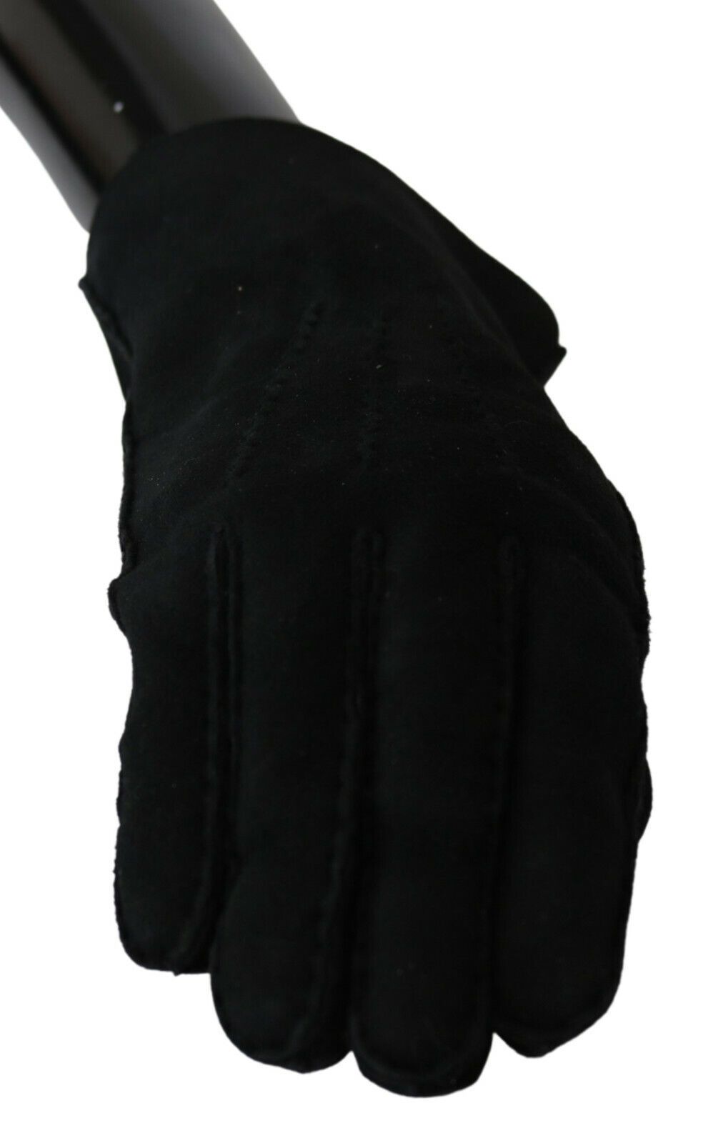 Gants de motard en cuir noir Dolce &amp; Gabbana