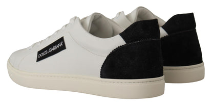 Baskets basses en cuir blanc Dolce &amp; Gabbana