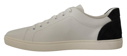 Baskets basses en cuir blanc Dolce &amp; Gabbana