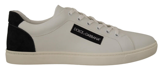 Baskets basses en cuir blanc Dolce &amp; Gabbana