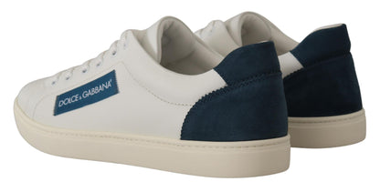 Baskets basses en cuir blanc Dolce &amp; Gabbana