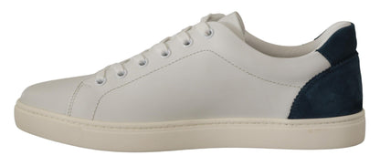 Baskets basses en cuir blanc Dolce &amp; Gabbana