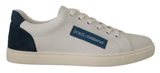 Baskets basses en cuir blanc Dolce &amp; Gabbana