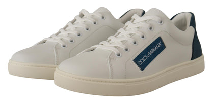 Baskets basses en cuir blanc Dolce &amp; Gabbana