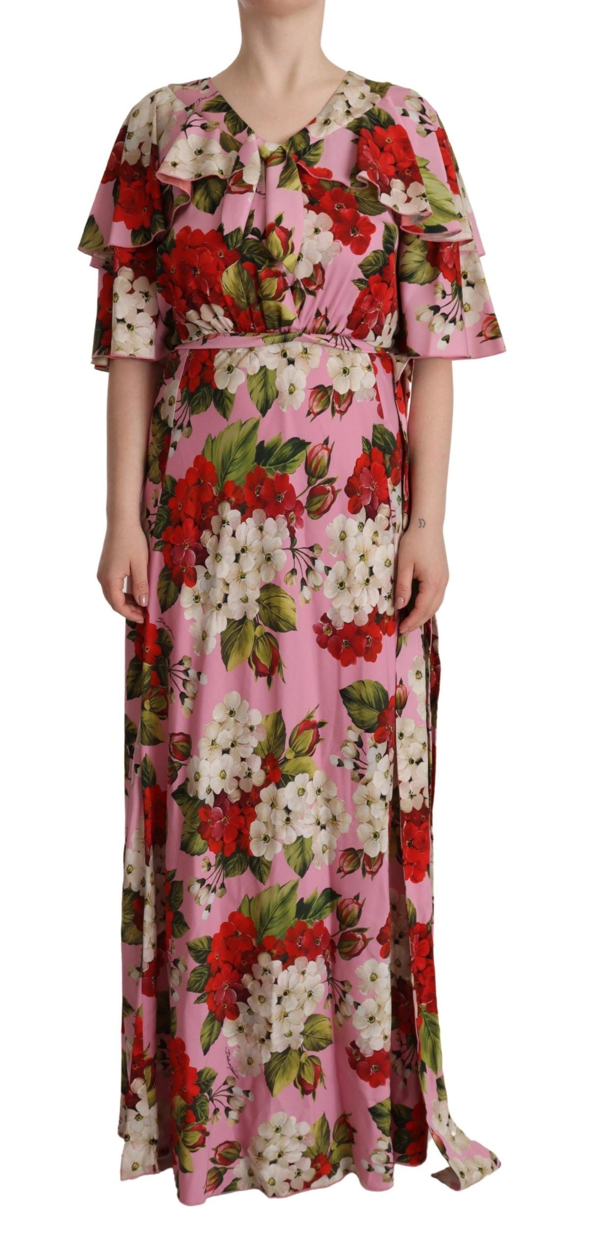 Dolce &amp; Gabbana - Robe longue en soie fleurie enchanteresse