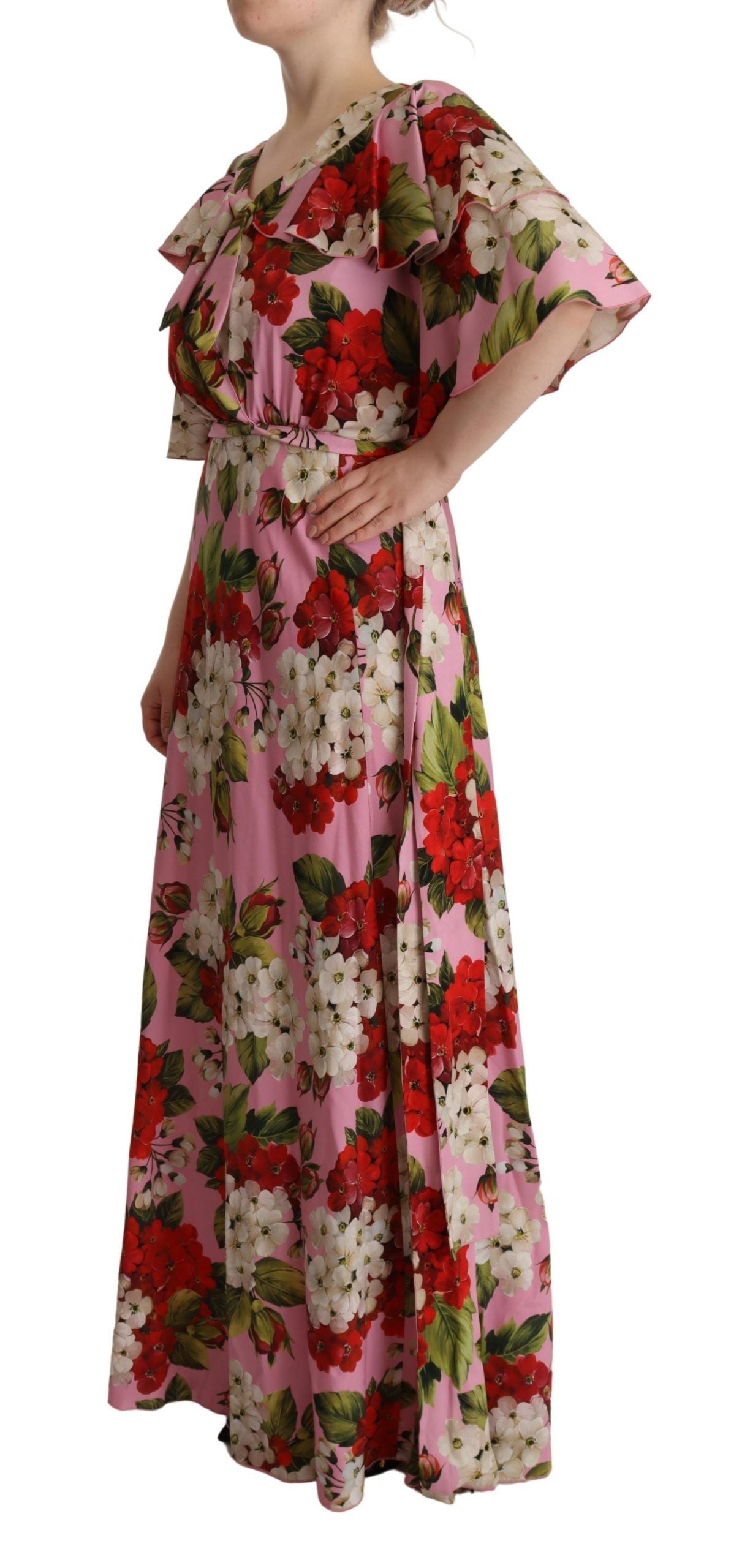 Dolce &amp; Gabbana - Robe longue en soie fleurie enchanteresse