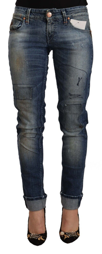 Sérénade en denim skinny délavé bleu Acht