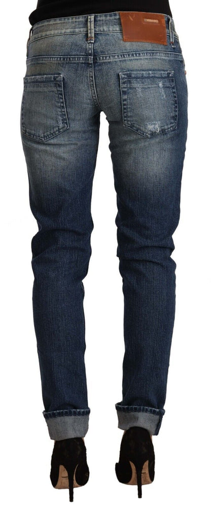 Sérénade en denim skinny délavé bleu Acht