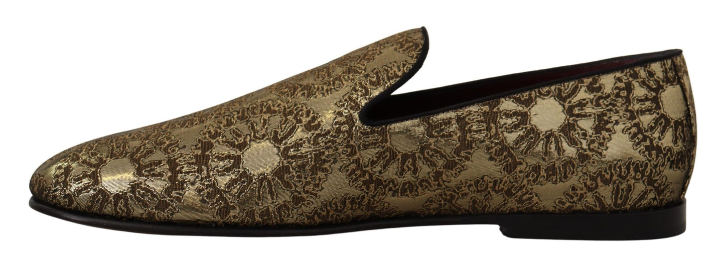 Dolce &amp; Gabbana - Mocassins dorés - Chaussures habillées