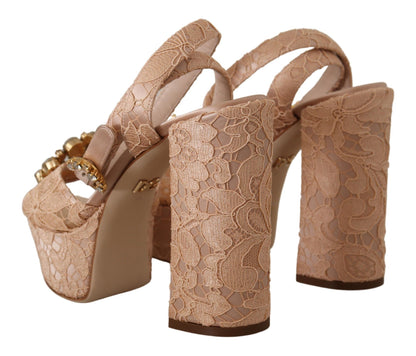 Talons plateforme roses Dolce &amp; gabbana