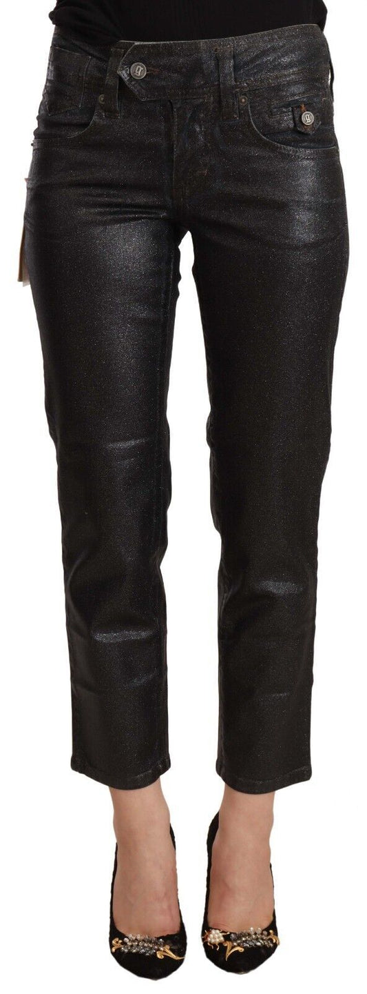 John Galliano Chic pantalones cortos negros con purpurina