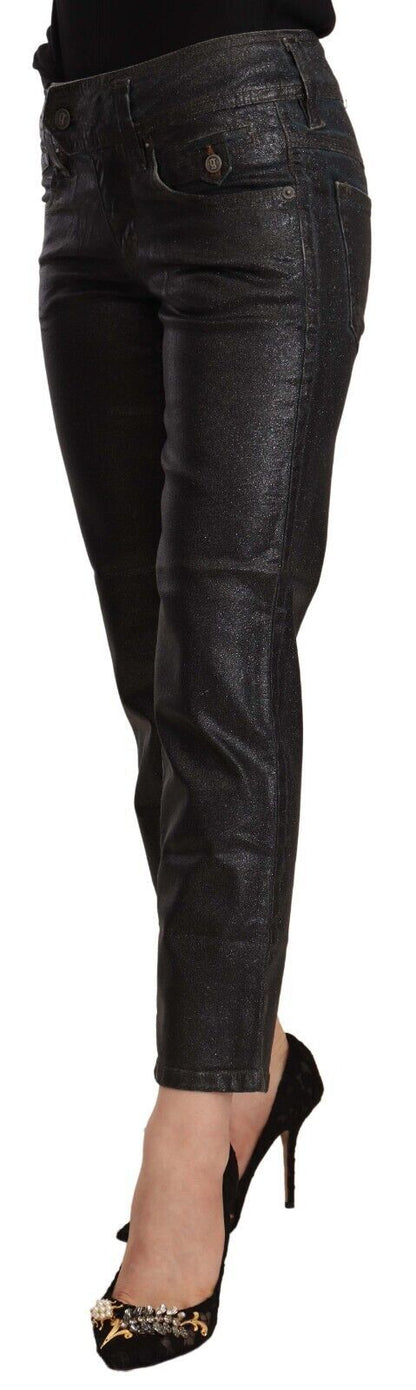 John Galliano Chic pantalones cortos negros con purpurina