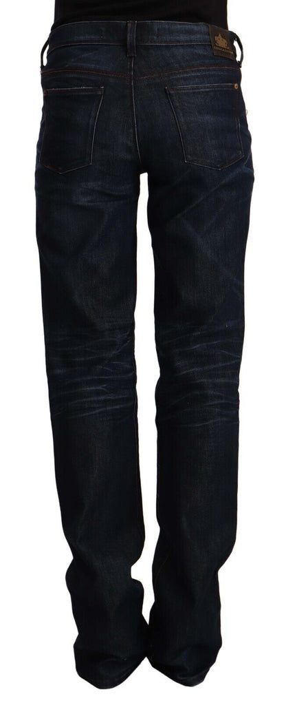 Ermanno scervino jean taille moyenne bleu foncé