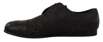 Dolce &amp; Gabbana chaussures derby en cuir exotique exquises