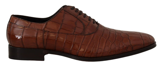 Chaussures formelles en cuir de crocodile exotique Dolce &amp; Gabbana