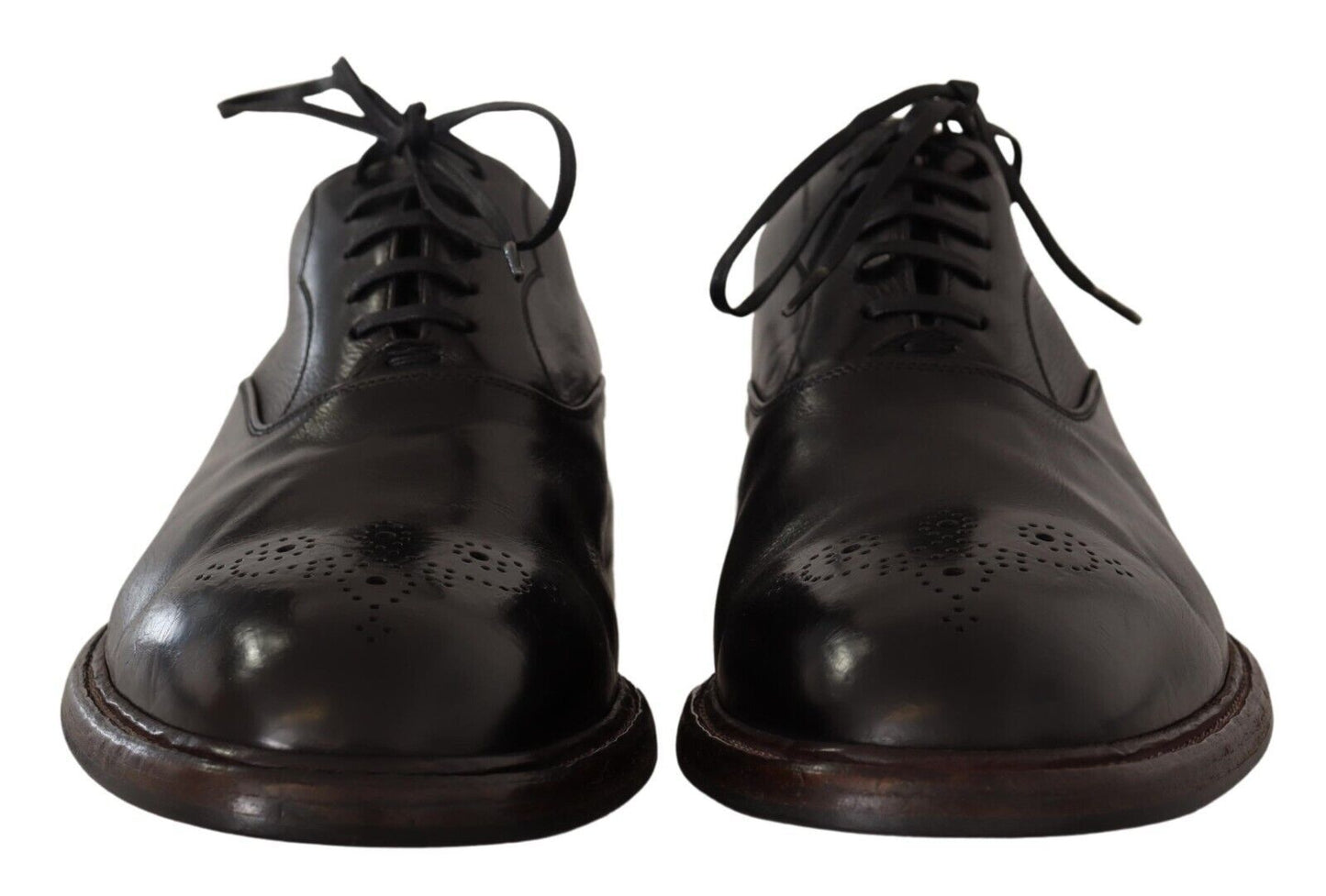 Chaussures derby formelles en cuir noir Dolce &amp; gabbana