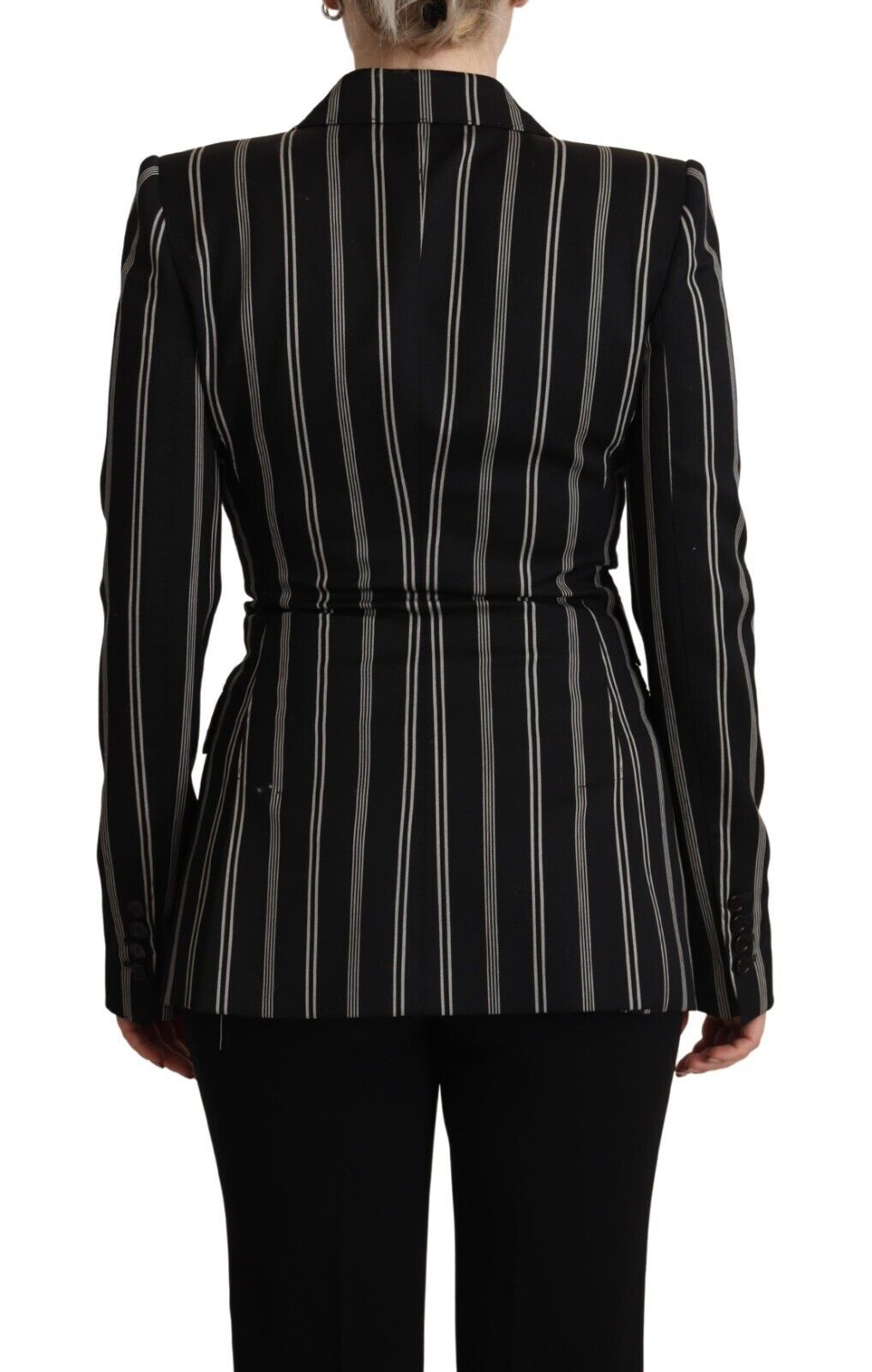 Veste stretch en laine rayée Dolce &amp; gabbana