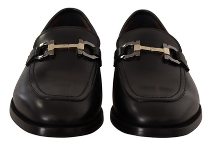 Salvatore Ferragamo mocassins suaves gancio bit en cuir noir