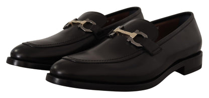 Salvatore Ferragamo mocassins suaves gancio bit en cuir noir