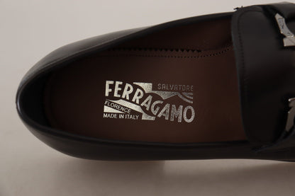 Salvatore Ferragamo mocassins suaves gancio bit en cuir noir