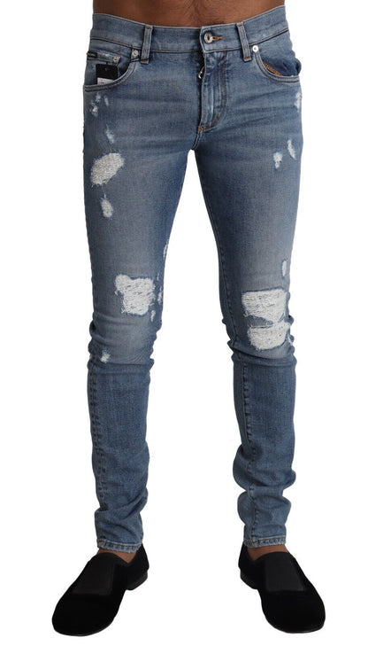 Dolce &amp; gabbana pantalon en jean skinny bleu clair