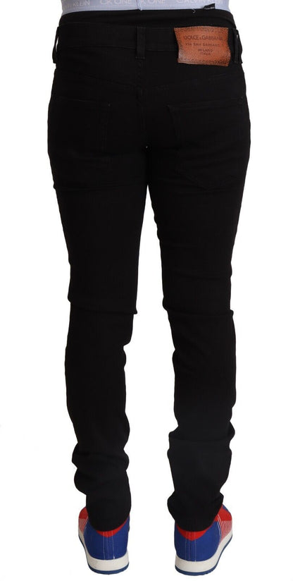 Dolce &amp; Gabbana - Jean slim en denim noir