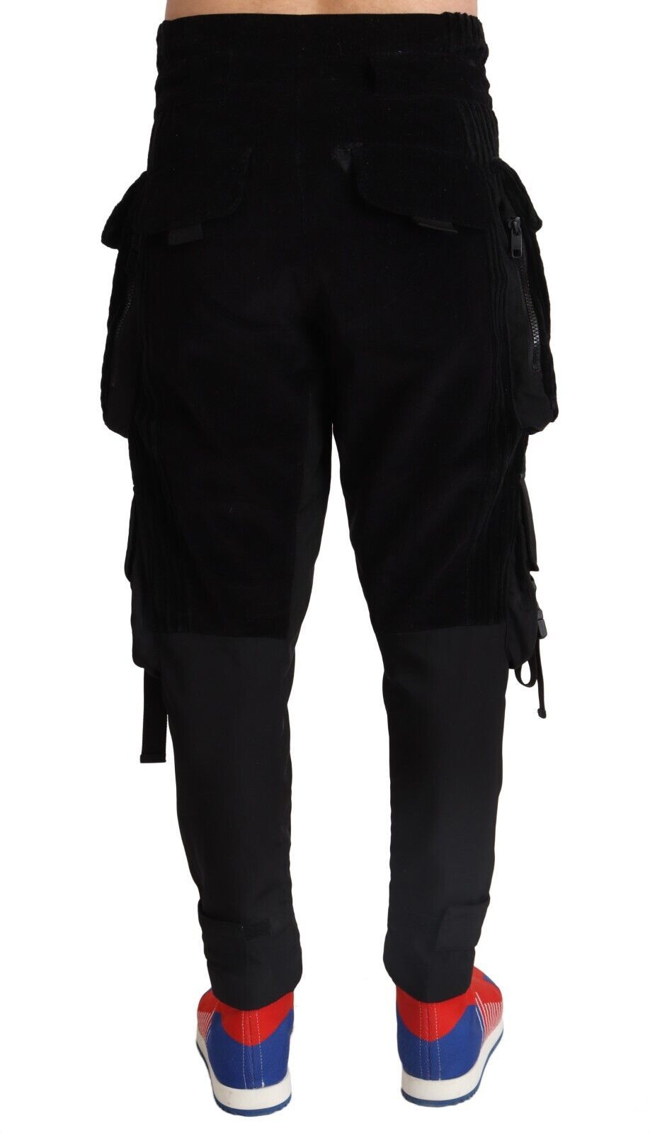 Pantalon cargo en velours côtelé noir Dolce &amp; gabbana