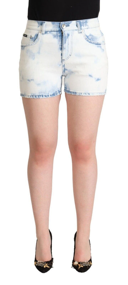 Dolce &amp; gabbana short taille mi-haute en denim blanc