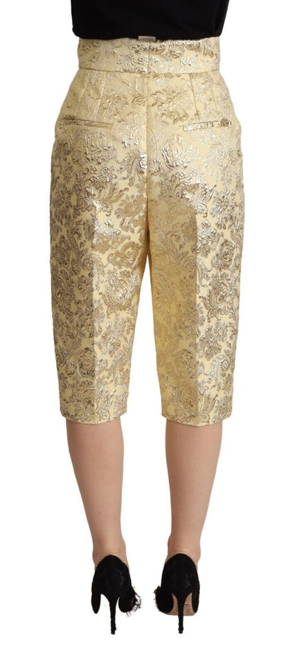 Dolce &amp; gabbana pantalon court taille haute beige