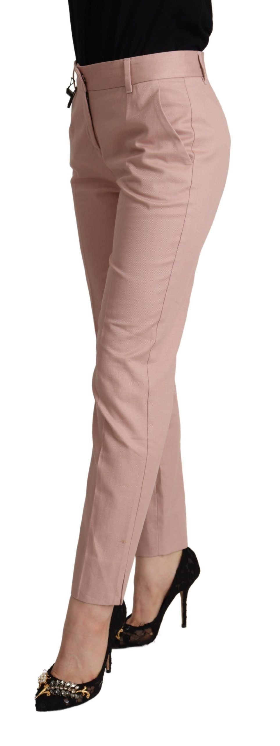 Pantalon fuselé rose Dolce &amp; gabbana pour un style sophistiqué