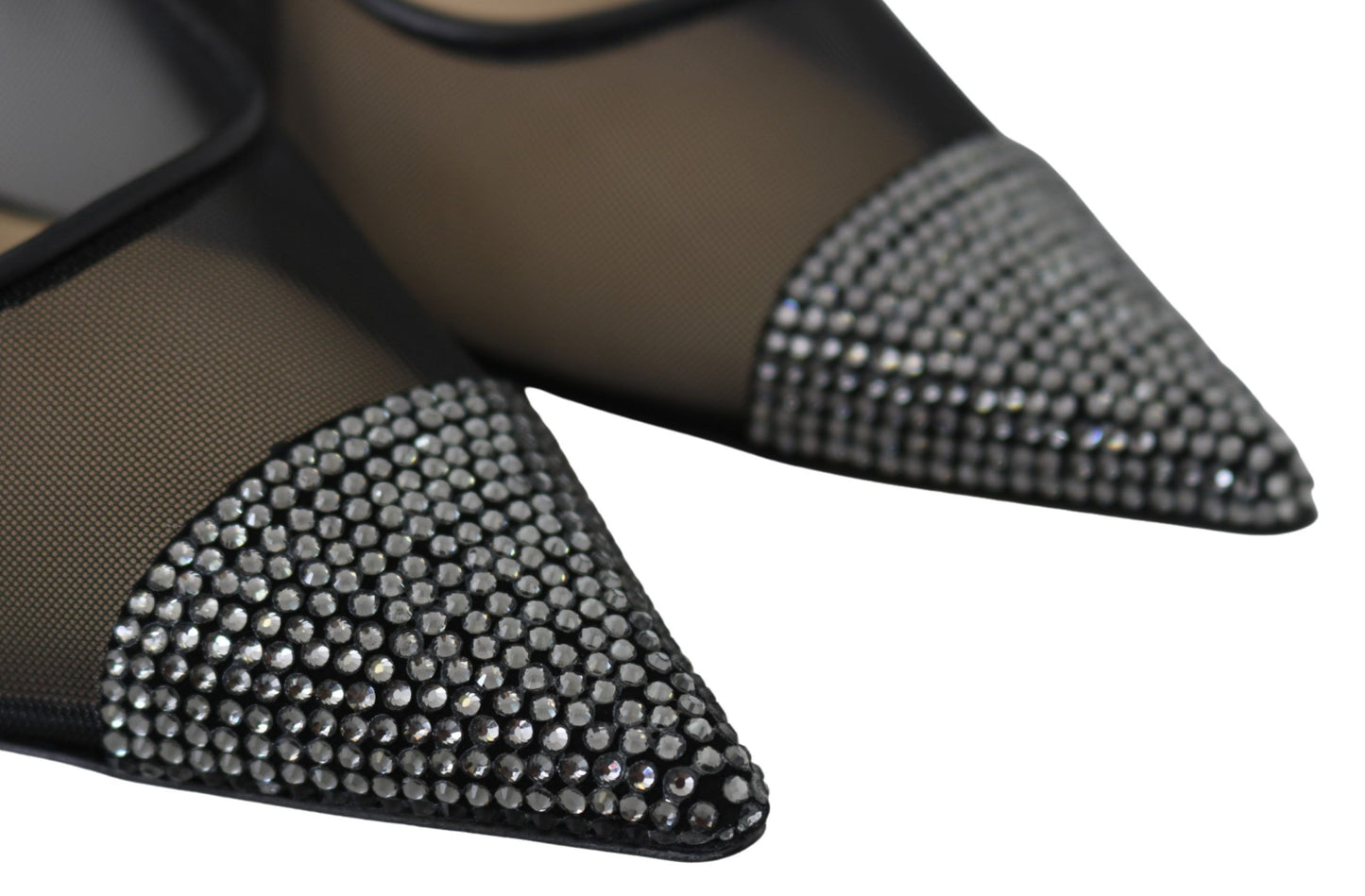 Jimmy Choo escarpins en maille noire et cristaux