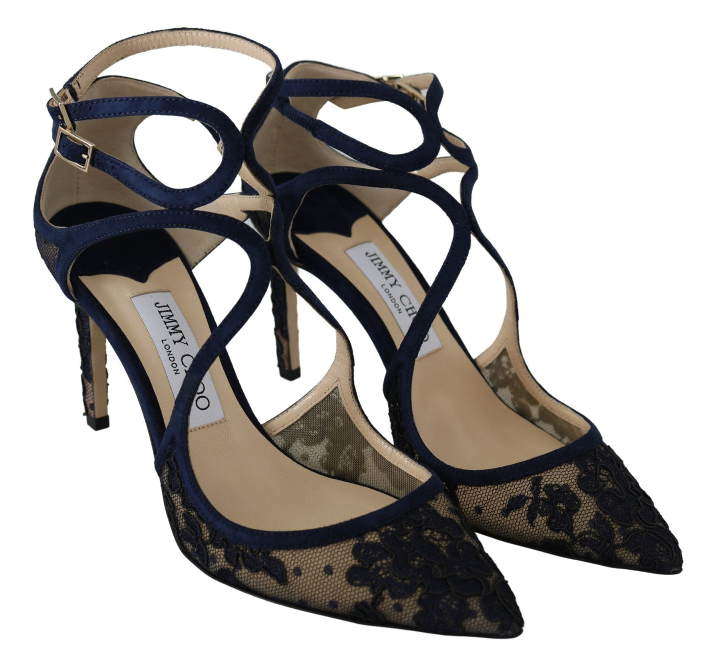 Jimmy Choo escarpins en cuir lancer bleu marine déchaînés