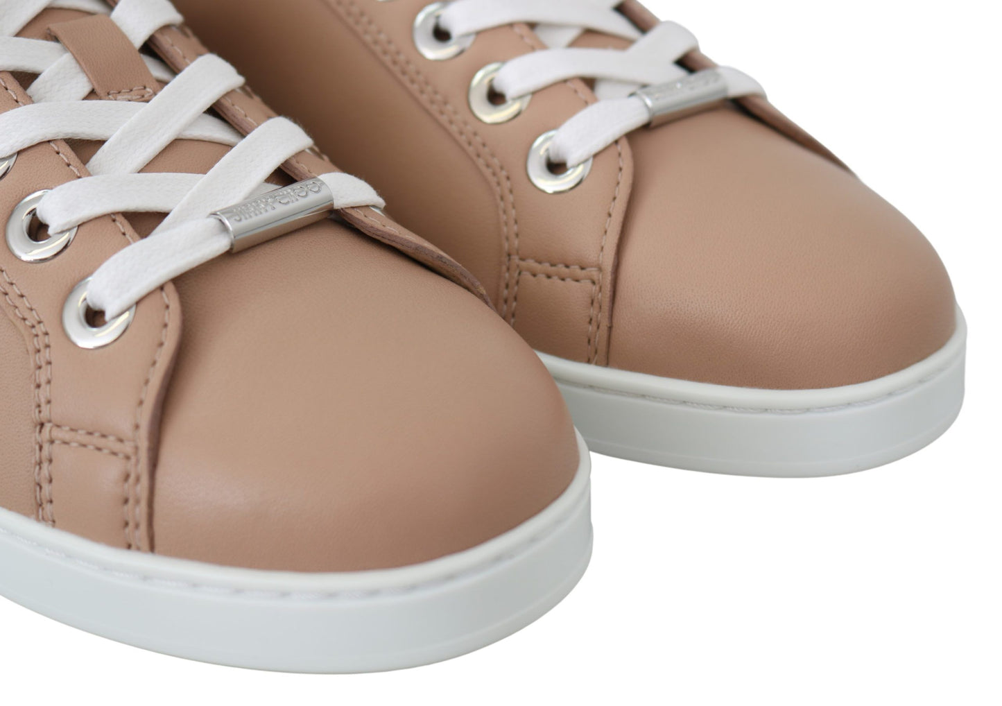 Jimmy Choo baskets en cuir nappa rose poudré