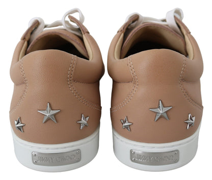 Jimmy Choo Powder Pink Nappa Leather Sneakers