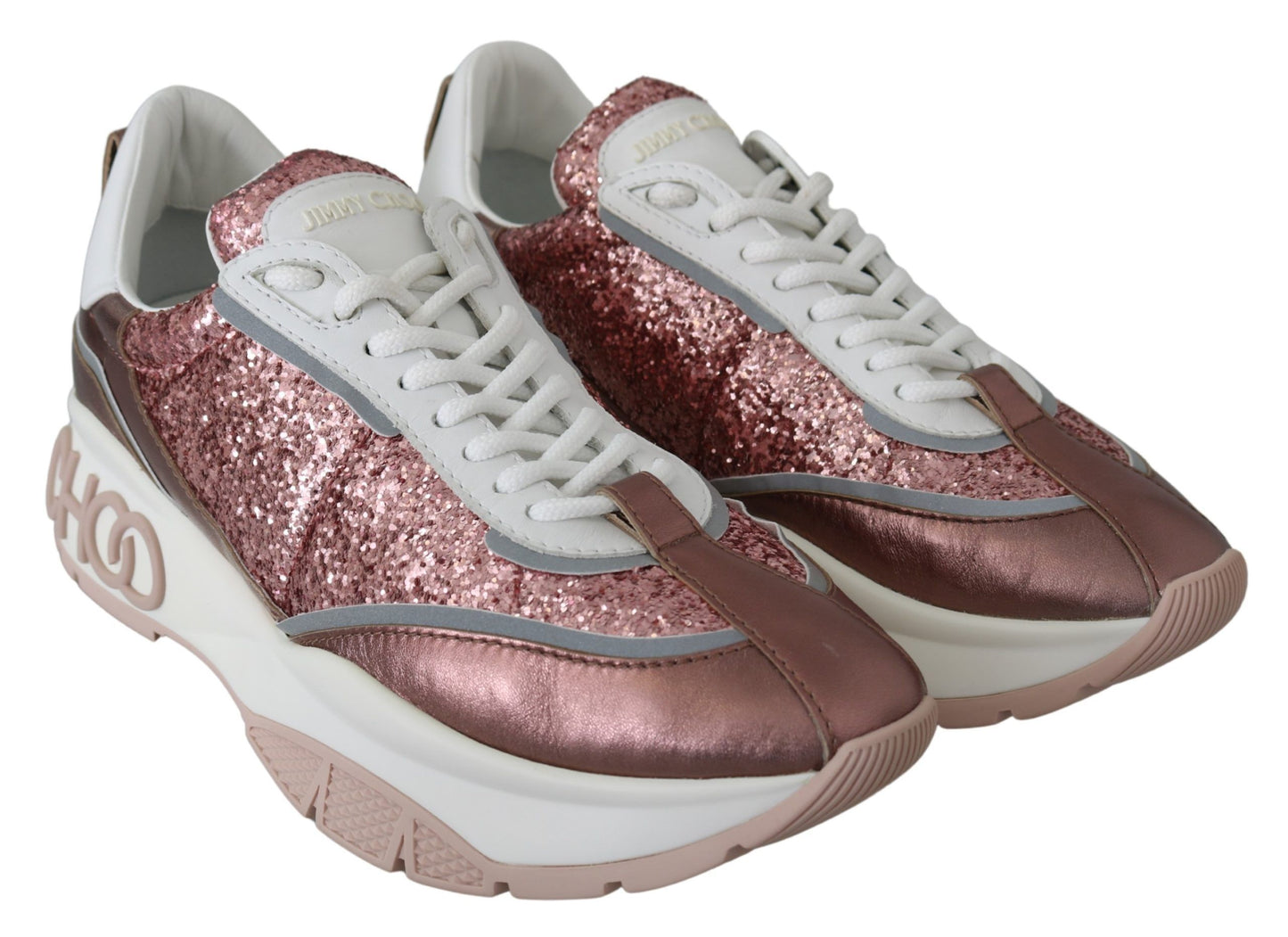 Zapatillas Raine de cuero rosa Candyfloss de Jimmy Choo