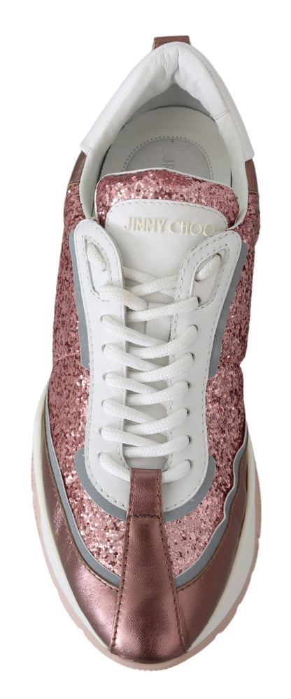 Zapatillas Raine de cuero rosa Candyfloss de Jimmy Choo