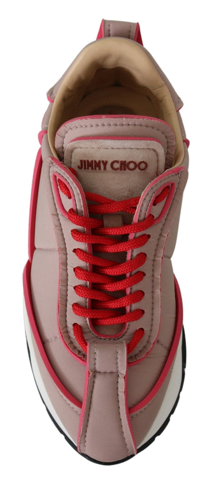 Zapatillas Jimmy Choo Ballet rosa y rojo Raine