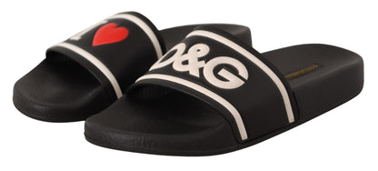 Dolce &amp; gabbana sandales à glissière en cuir noir pour elle