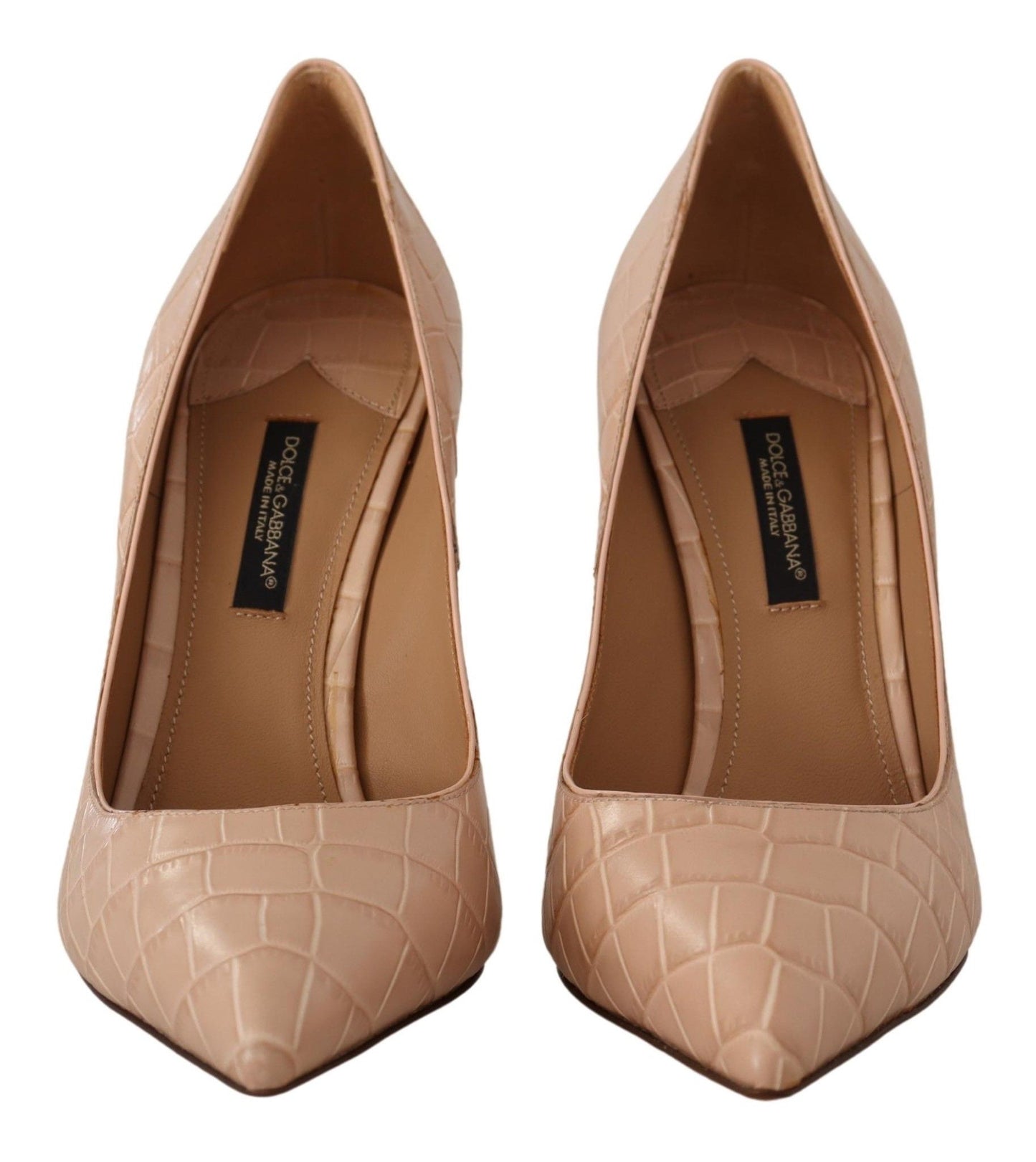 Escarpins en cuir beige nude Dolce &amp; gabbana