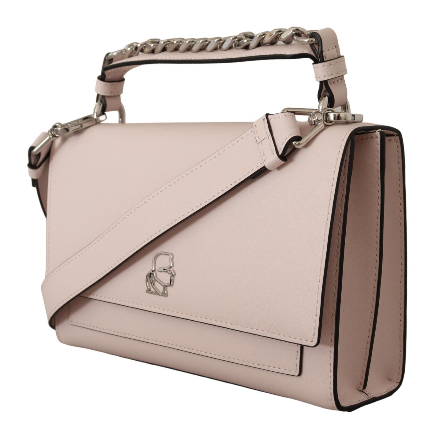 Sac bandoulière en cuir mauve Karl lagerfeld