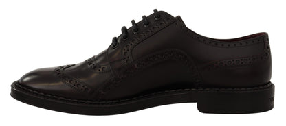 Chaussures derby formelles en cuir violet Dolce &amp; gabbana