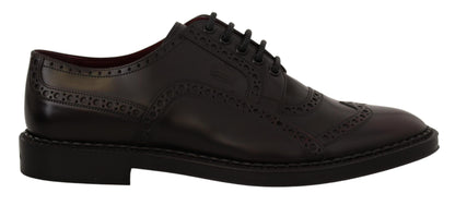 Chaussures derby formelles en cuir violet Dolce &amp; gabbana